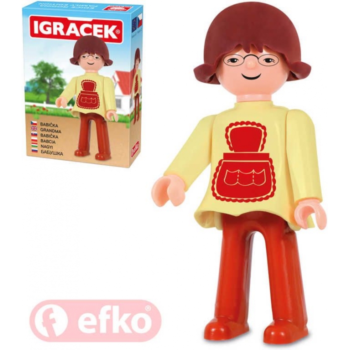 EFKO IGRÁČEK Babička figurka 7,5cm rodina v krabičce STAVEBNICE