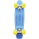 Skateboard dětský pennyboard modrý 60cm kovové osy žlutá kola