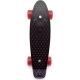 Skateboard dětský pennyboard černý 43cm plastové osy červená kola