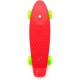 Skateboard dětský pennyboard červený 43cm plastové osy zelená kola