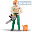 BRUDER 60030 Lesní dělník figurka dřevorubec 11cm set s doplňky plast