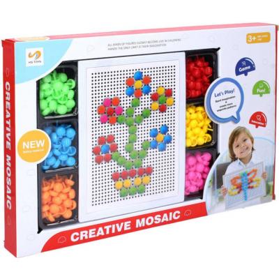 Mozaika barevná kloboučková kreativní set s podložkou v krabici