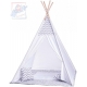 WOODY Stan dětský indiánský 124x170x124cm set bílé TeePee + polštářek 2ks