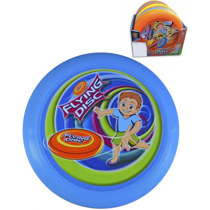 Talíř létající disk 23cm plast 3 barvy