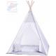 WOODY Stan dětský indiánský 124x170x124cm set bílé TeePee + polštářek 2ks