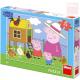 DINO Puzzle 24 dílků Peppa Pig Slepičky 26x18cm skládačka v krabici