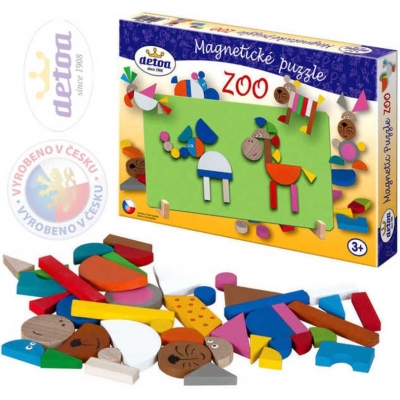 DETOA Puzzle magnetické ZOO v krabici *DŘEVĚNÉ HRAČKY*