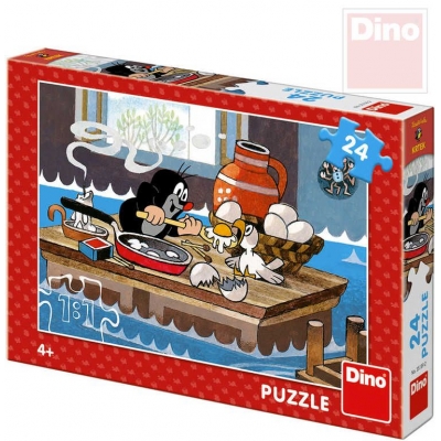 DINO Puzzle 24 dílků Krtek a orel (Krteček) 26x18cm skládačka v krabici