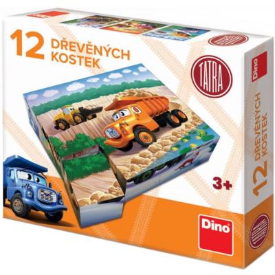 DINO DŘEVO Kubus Tatra obrázkové kostky set 12ks