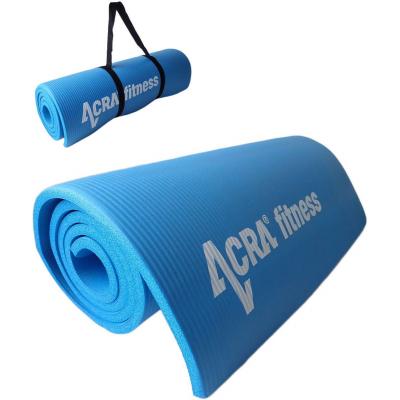 ACRA Podložka fitness na cvičení NBR Yoga Mat 183x61cm modrá