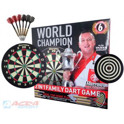 HARRWS T2 Family Dart Game terč papírový oboustranný 45cm + šipky 6ks