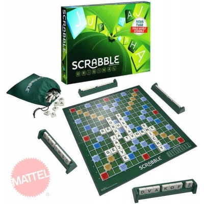 MATTEL Hra SCRABBLE české ORIGINÁL * SPOLEČENSKÉ HRY *