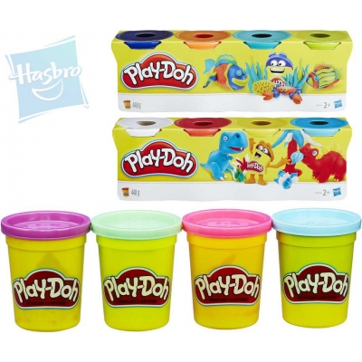 HASBRO PLAY-DOH Modelína sada 4 kelímky 448g mix barev 3 druhy