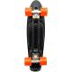 Skateboard dětský pennyboard černý 60cm kovové osy oranžová kola